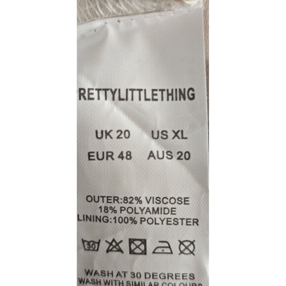 Pretty Little Thing Maxi Dress Yellow Cold Shoulder Floral Women's 2X NWT - Picture 11 of 11